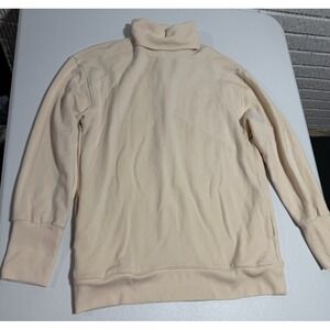 Athleta Women's Pullover Mockneck Sweater Pockets, Soft, Women's Size XS, Cream